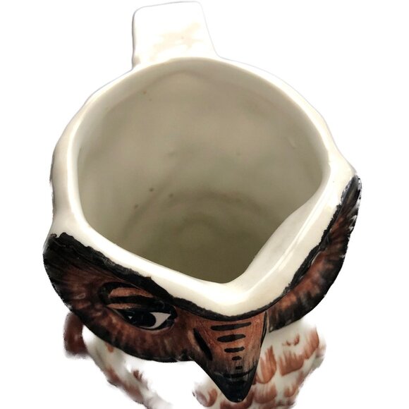 Owl Pitcher with Handle Unidentifiable Stamp Handwritten 33/215 Italy Vintage - Picture 5 of 9